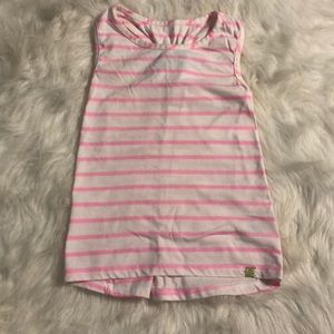 Girls pink striped tank top
